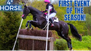 FIRST EVENT OF THE SEASON ON 4* HORSE! | DAD ON CRUTCHES?! || VLOG 97