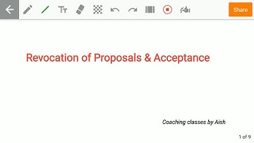 Revocation and Acceptance & Proposals.