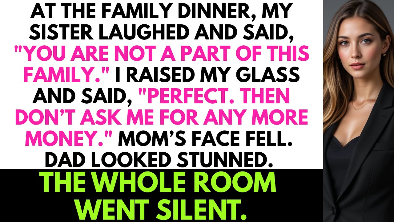 My Family Said “You’re Not Even Family” at Dinner — So I Said One Thing That Ended Everything.