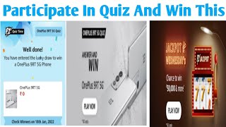 Quiz Answers Today Amazon Wednesday's Jackpot Or One Plus Quiz Answers, Participate And Chance Win..