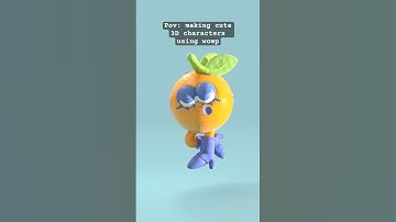 Using Womp 3D to make cute little characters! 🍊#womp #3danimation #3dart #3dmodeling