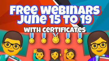 Webinars with certificates for teachers || Month of June 2020 Latest Webinars