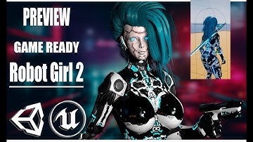 PREVIEW   GAME READY 3D Character Robot Girl 2 Epic Skeleton