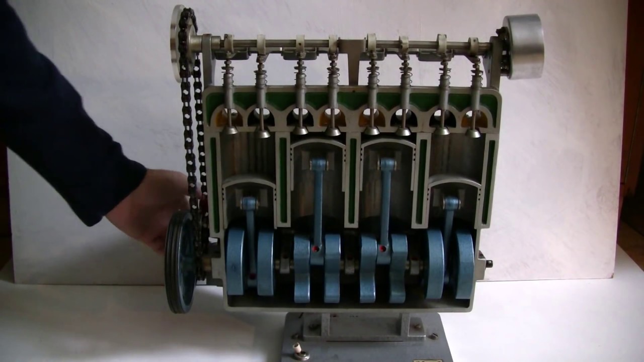 Čtyřdobý spalovací motor - model - YouTube