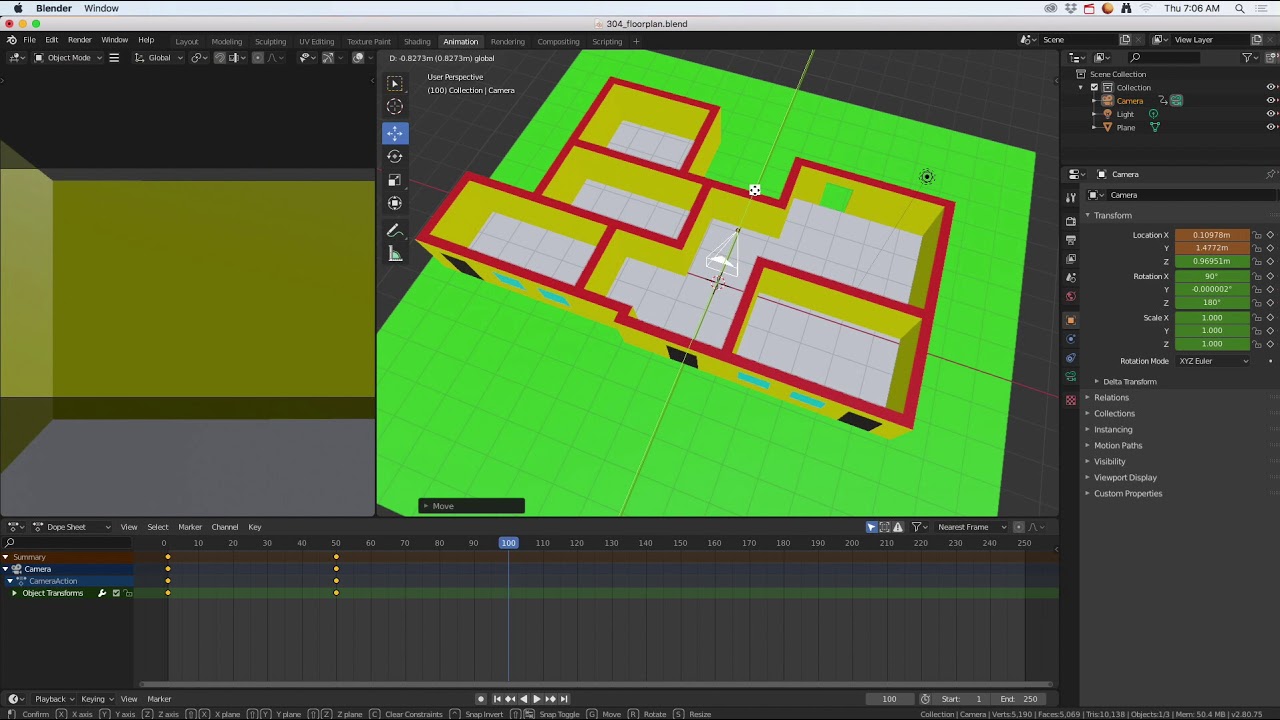 Blender Floor Plan 4 Animation YouTube