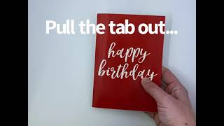 Endless Birthday Greeting Card With Glitter