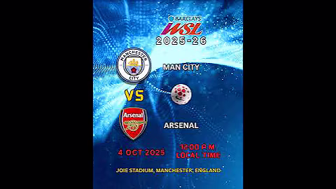 Manchester City vs Arsenal 4 Oct 2025 WSL