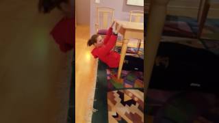 Incline table pull ups demonstration