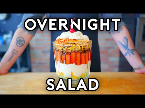 Binging with Babish Overnight Salad from SNL