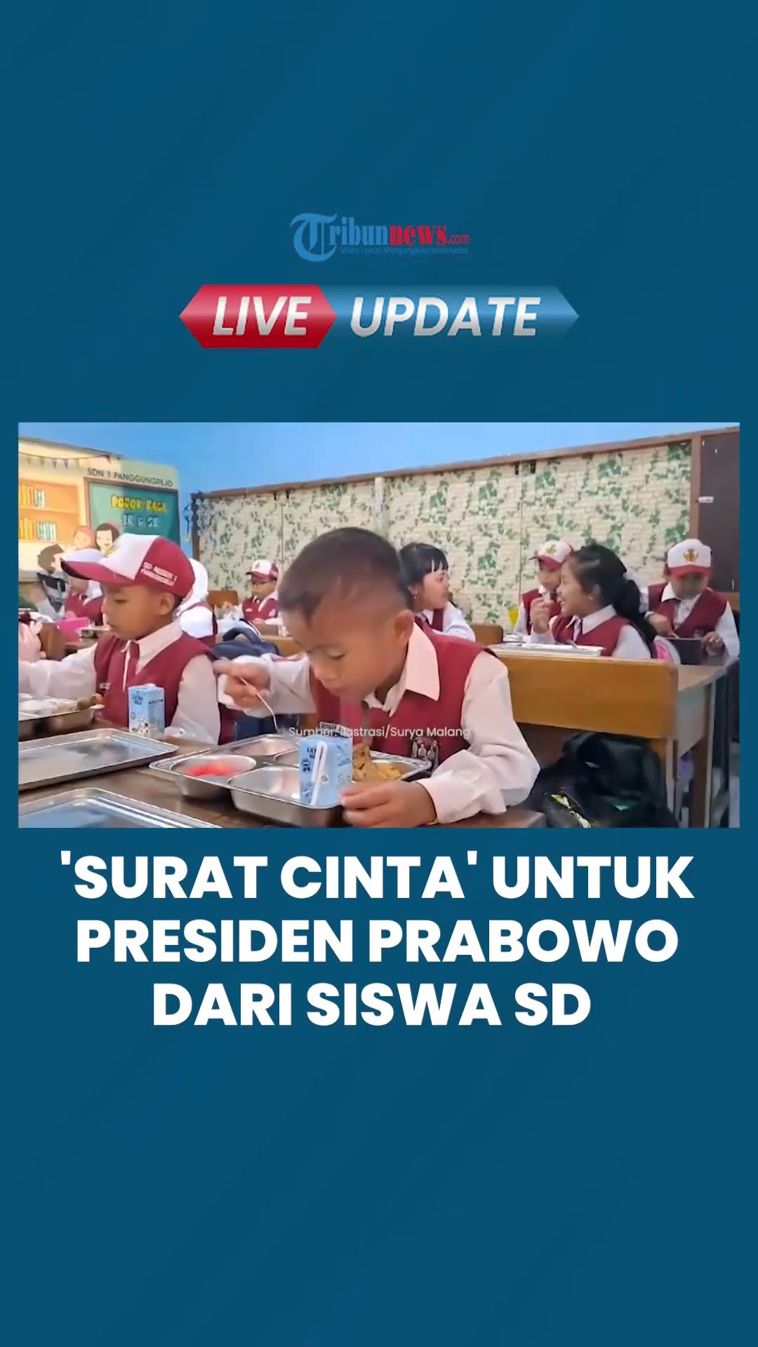 Respons Istana, Isi 'Surat Cinta' Siswa SD untuk Presiden Prabowo seusai dapat Makan Bergizi Gratis
