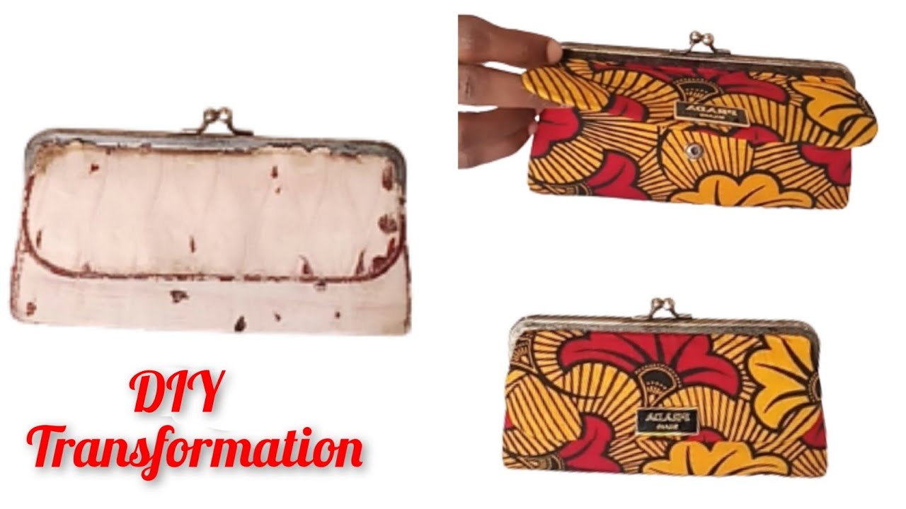 Clasp purse transformation • Ankara purse revamp