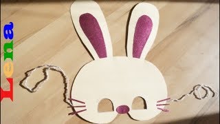 Hasen Maske basteln  How to make a rabbit mask  как сделать маску зайца из бумаги