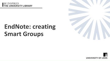 EndNote 21: Creating Smart Groups