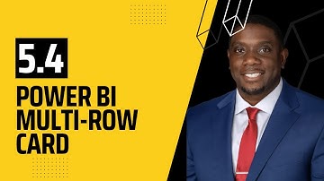 5.4 How to create Multi - Row Card in Power BI | Power BI Tutorial for Beginners | By