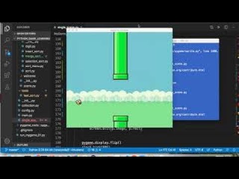 pygame - flappy bird 01 - let bird fly - YouTube