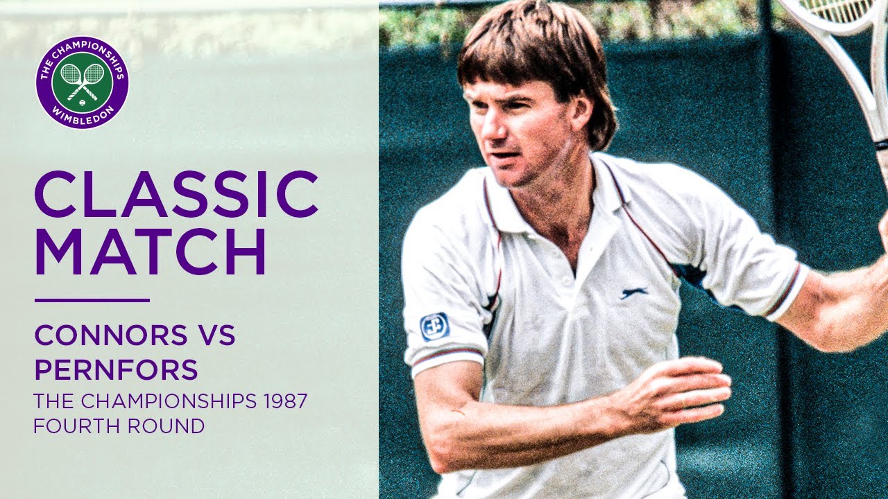 Jimmy Connors vs Mikael Pernfors | Wimbledon 1987 fourth round | Full Match