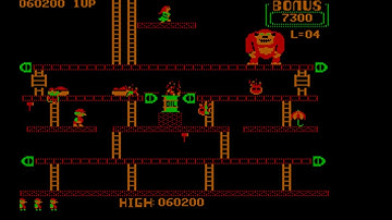 Donkey Kong [IBM PC Longplay] (1983) Atarisoft {CGA Graphics}