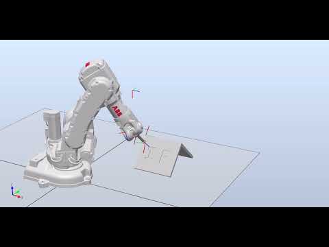 Simulación trayectorias de escritura Robot ABB IRB140 IRC5 RobotStudio