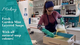 Making Fresh Garden Mint Soap | Natural Soap Colours Only!