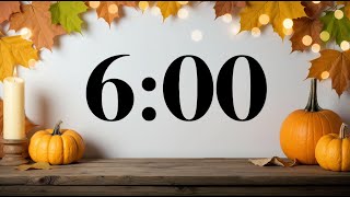 6 Minute Timer Fall Pumpkins, Autumn Leaves Calm Acoustic Guitar & Piano Focus, Study, Work