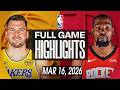 ملخص مباراة ليكرز ضد روكتس 16 مارس 2026 ملخصات مباريات الدوري الأمريكي لكرة السلة للمحترفين ا