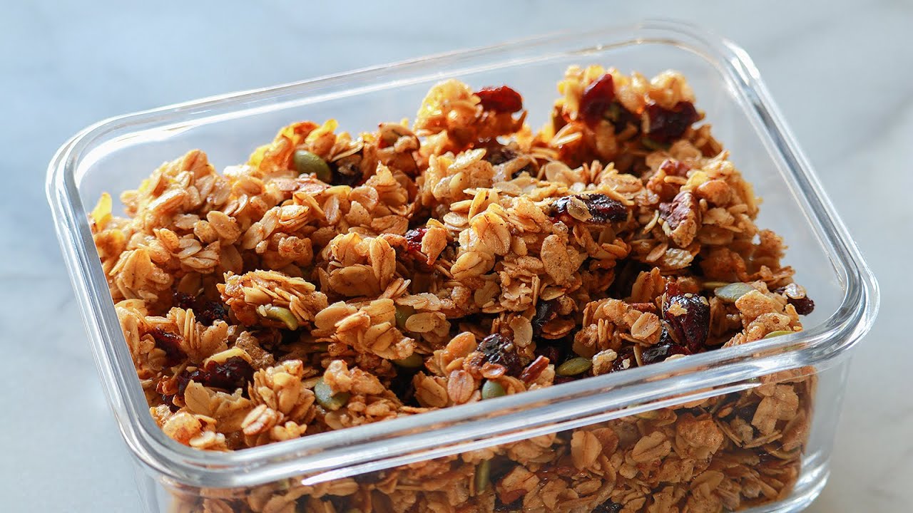 The Best Homemade Granola Recipe Cranberry Pumpkin Seed Granola YouTube