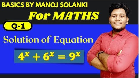 Important Question of MATHS || SOLUTION OF EQUATION || BY MANOJ SOLANKI || #msmaths