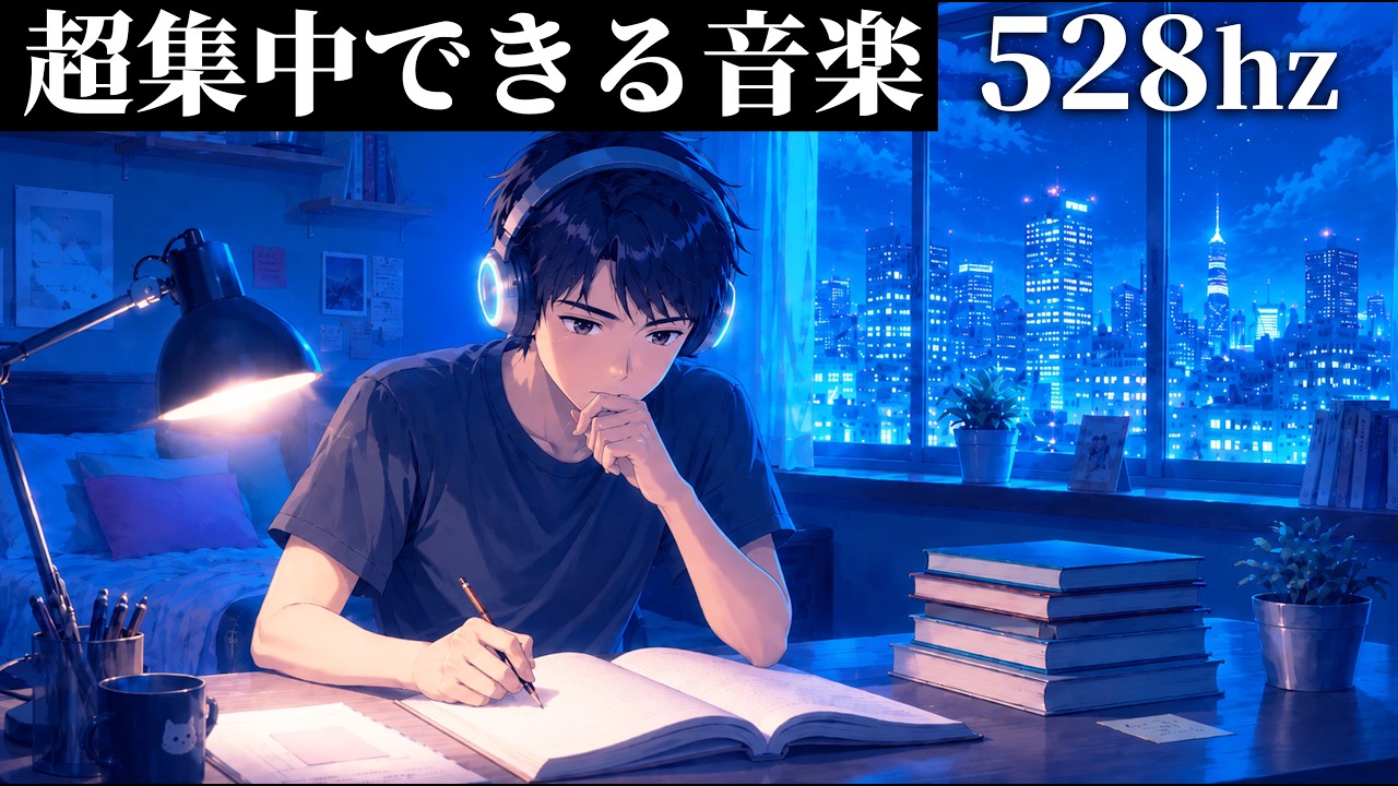 集中力を最大化｜おすすめBGM/ 528hz｜疲れて集中できない時の勉強用BGM 2時間 ポモドーロタイマー