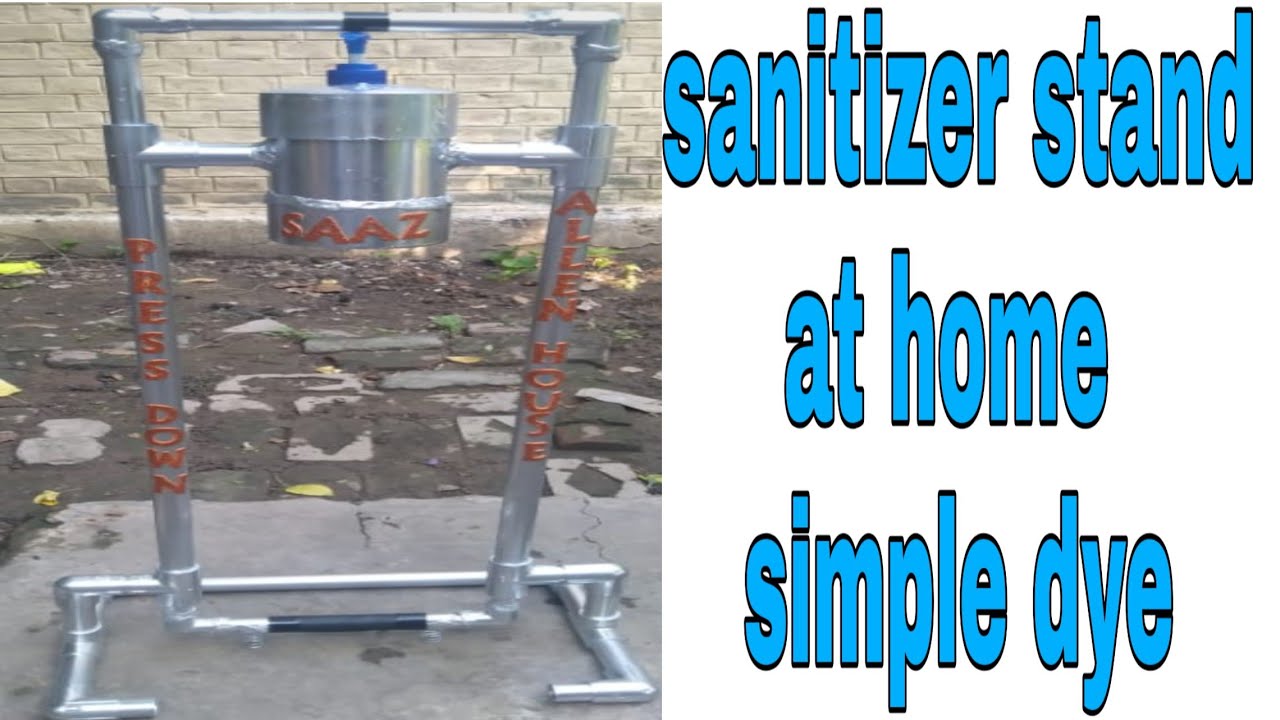 Home made sanitizer stand by pvc YouTube