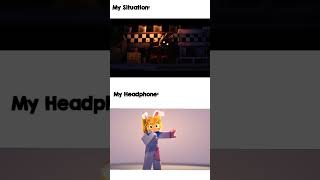 My Situation vs My Headphone #purpleguyfnaf #fnaf #fnafsecuritybreach