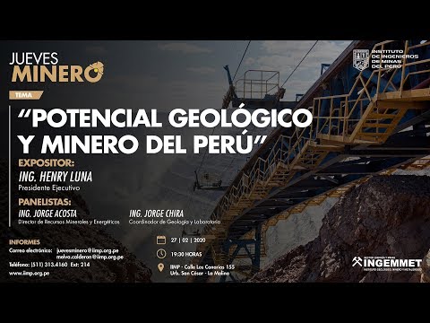 Jueves Minero: Potencial geológico y minero del Perú