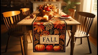 🍂Solino Home Sage Green Linen Table Runner 36 inches | Best Small Fall Table Runner🍁