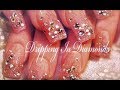 Nail Art Tutorial Pink Nails dripping in DIAMONDS DIY