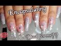 DIY: Glitter nails with butterfly encapsulating using polygel dual forms !