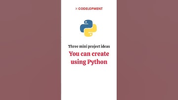3 Mini Project ideas Using PYTHON | #python #programming #coding #shorts