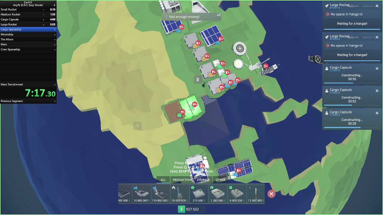 Earthx World record Any% Mars terraformed 21/11/2021 First speedrun under 1  hour