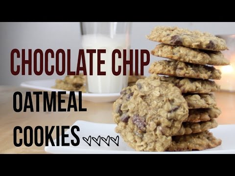 CHEWY Chocolate Chip Oatmeal Cookie Recipe!!