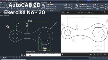 AUTOCAD 2D EXERCISE PRACTICE - 20 ||  AUTOCAD हिंदी में सीखिए || AUTOCAD TUTORIALS FOR BEGINNERS
