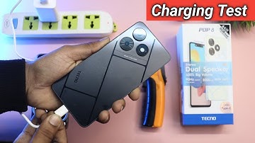 Tecno Pop 8 Charging Test 0 to 100% with box Charger | Heat Test🔥