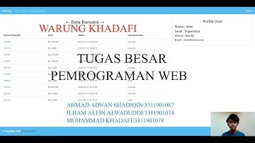 Pemrograman Basis Data | Tugas Besar | Web Kasir Warung Khadafi