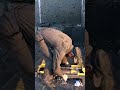 The entire process of modifying the hydraulic hand pallet to remove truck wheels.