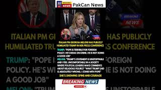 Giorgia Meloni Rebukes Donald Trump Over Pope Leo Remarks | PakCan News