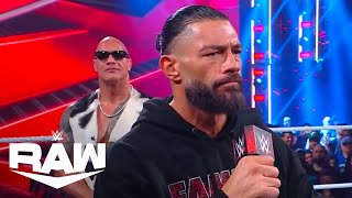 The Rock and Roman Reigns Accept Seth Rollins' Challenge | WWE Raw Highlights 4/1/24 | WWE on USA