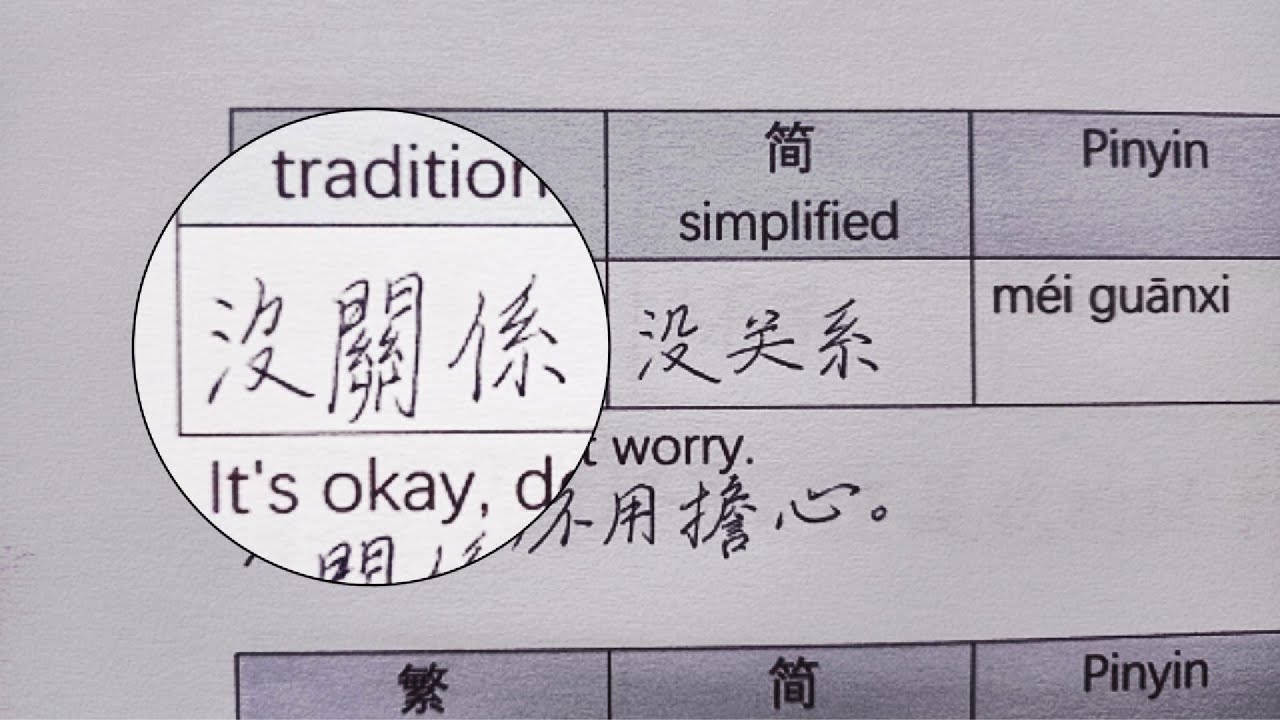 Learn to Write Chinese Words | 中文手寫(簡體+繁體) - YouTube