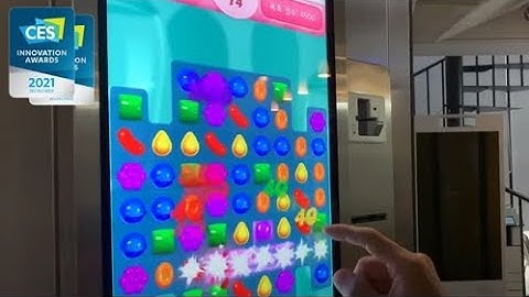 [CES 2021 Virtual Touch Panel] Candy Crush Saga Game control, Vtouch Contactless Touch Touchless
