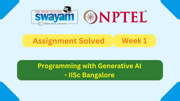 Programming with Generative AI Week 1 | NPTEL ANSWERS | My Swayam #nptel #nptel2025 #myswayam
