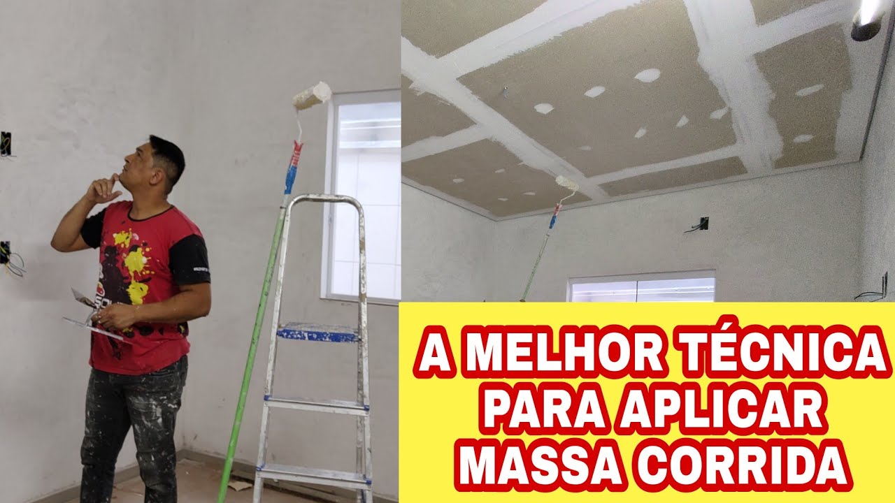 COMO APLICAR MASSA CORRIDA EM DRYWALL #gesso #massacorrida #drywall ...