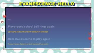 EVANESCENCE - HELLO LYRICS SUBTITLE INDONESIA INDOLYRICS