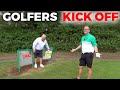 GOLFERS KICK OFF ON THE TEE BOX