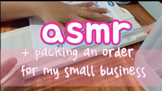 asmr studio vlog small business +packing order